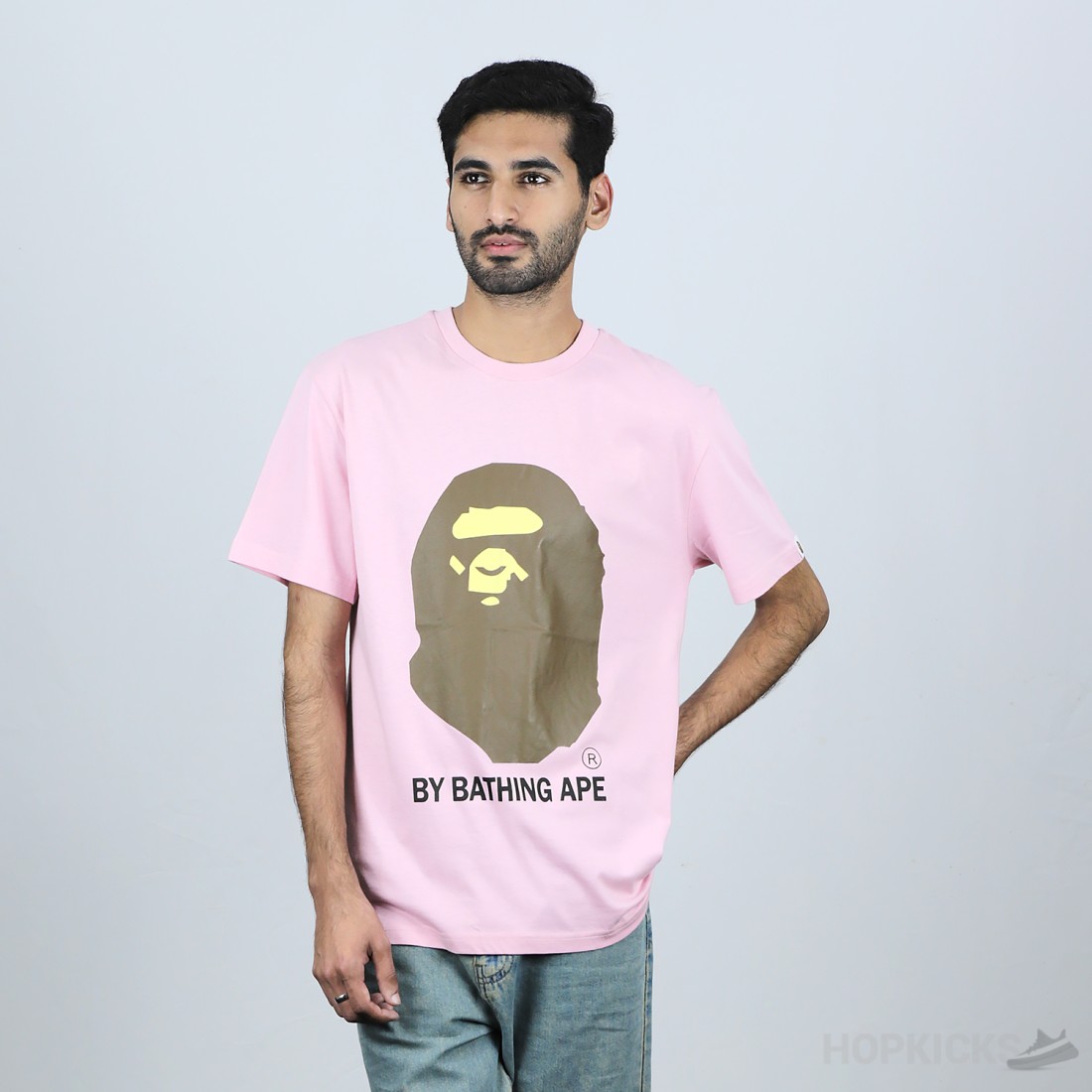 Bape Classic Logo Brown Pink T Shirt